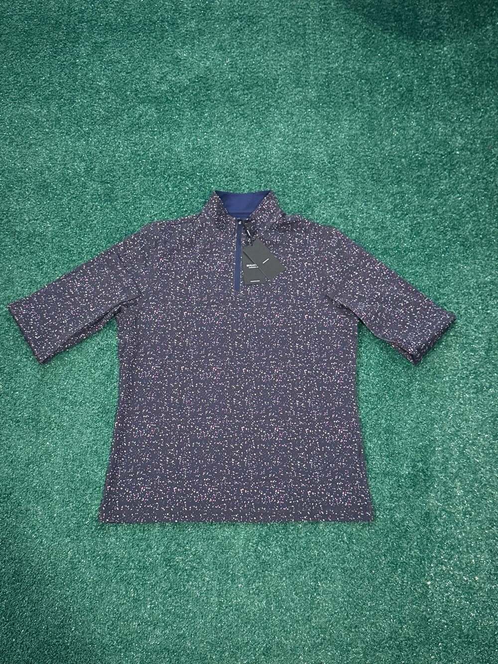 Bugatchi Anthony Confetti Print OoohCotton Quarter Zip Pullover